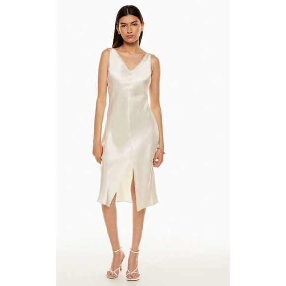 Aritzia Babaton Caspar Dress in Matte Pearl Sz S - Picture 2 of 11